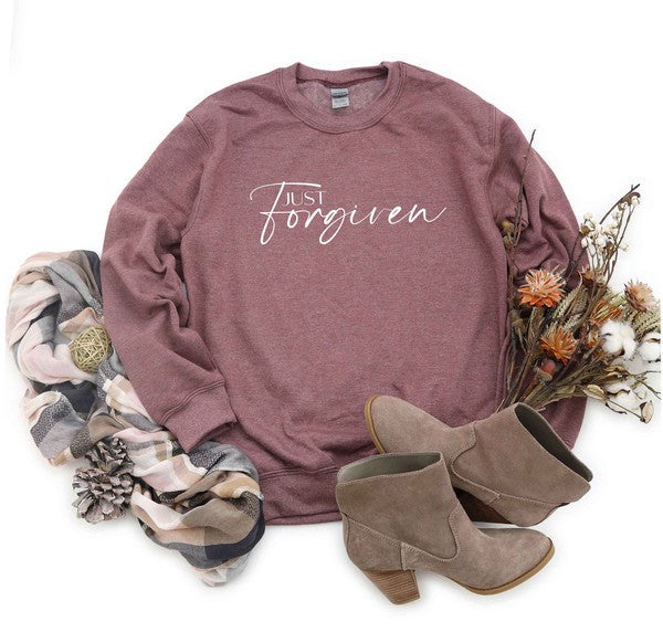 Just Forgiven Cursive Sweatshirt