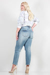 PLUS SIZE SKINNY WITH DESTROY