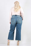 PLUS SIZE DISTRESSED DAD JEANS