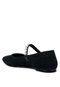 ASSISI Fine Suede MaryJane Ballet Flats