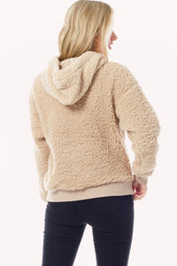 Fuzzy Sherpa Kangaroo Pocket Hoodie Pullover