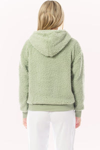 Fuzzy Sherpa Kangaroo Pocket Hoodie Pullover