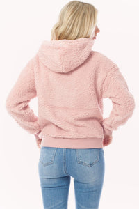 Fuzzy Sherpa Kangaroo Pocket Hoodie Pullover