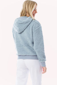 Fuzzy Sherpa Kangaroo Pocket Hoodie Pullover