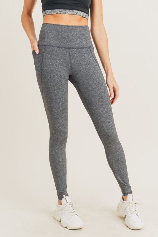 Tapered Band Essential Solid Highwaist Leggings