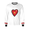 Heart Chain Long Sleeve White T-Shirt by interestprint - East Hills Casuals