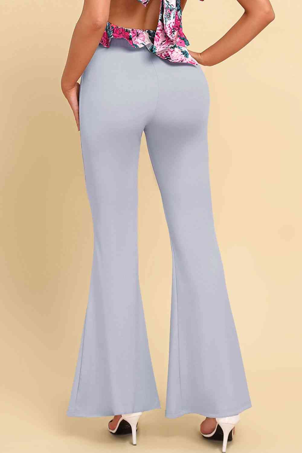 Back view of Pull On Flared Pants