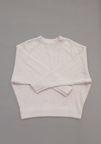 SWEATER OVERSIZE - KNIT PEARL ivory by BERENIK