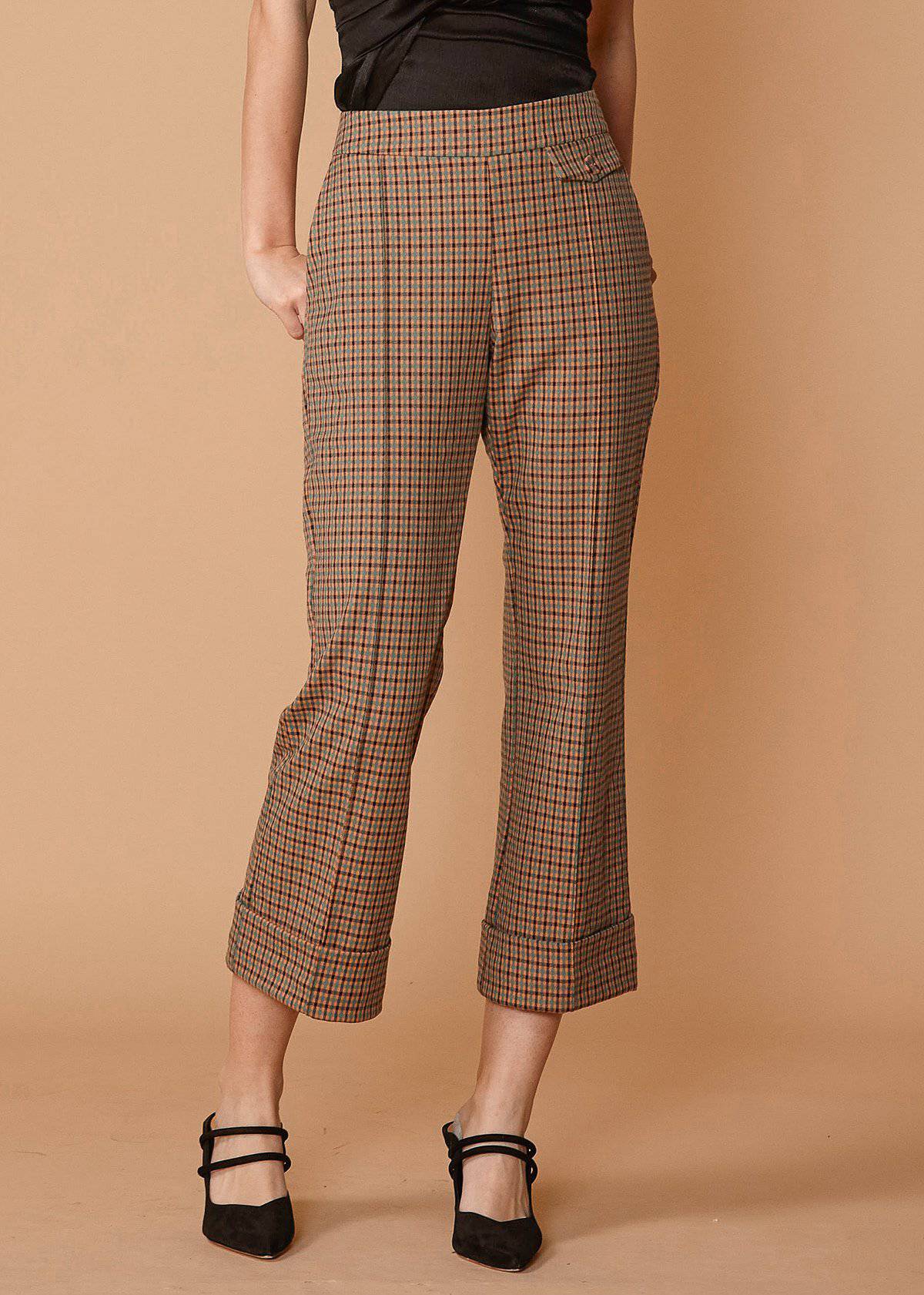 Full view of Women's Wide Cuff Trouser in Peach 