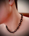 C200B B.Tiff Black Paperclip Stainless Steel Chain Necklace by B.Tiff New York (Retail)