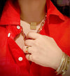 C200G B.Tiff High Polish Gold Paperclip Stainless Steel Chain Necklace by B.Tiff New York (Retail)