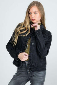 REGULAR DENIM JACKET WITH DESTROY