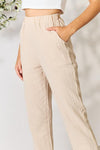 Model showing pocket of Double Take Pull-On Pants with Pockets