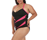 InstantFigure Curvy Two-Tone One Piece Swimsuit 13306PC by InstantFigure INC