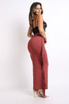 Fringe maxi skirt