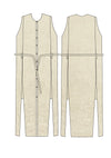 DRESS LONG SLEEVELESS - creme by BERENIK