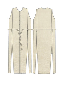 DRESS LONG SLEEVELESS - creme by BERENIK