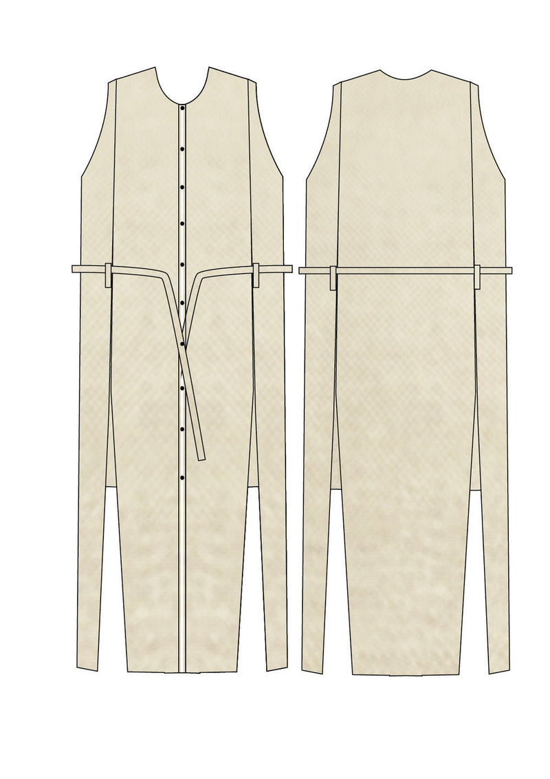 DRESS LONG SLEEVELESS - creme by BERENIK