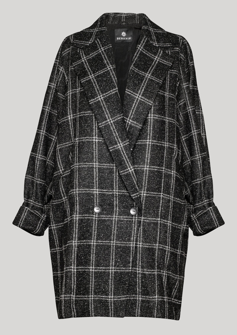 COAT TWEED - black/white by BERENIK