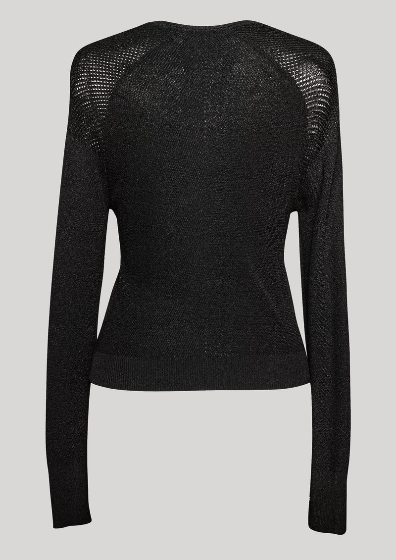 SWEATER LONG SLEEVE - KNIT TRANSPARENT black by BERENIK