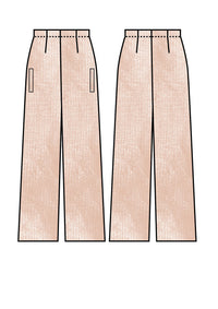 PANTS WIDE ELASTIC - peach by BERENIK