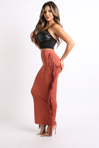 Fringe maxi skirt