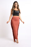 Fringe maxi skirt