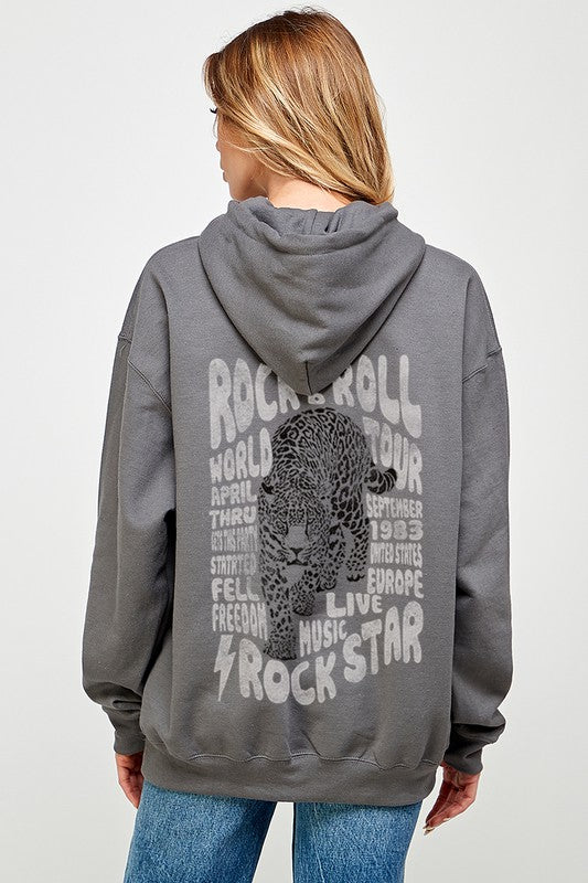 VITAGE ROCK AND ROLL GRAPHIC  HOODIE SWEATSHIRTS