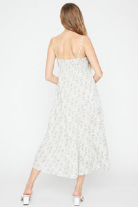 Back of BUTTON TIER MIDI DRESS