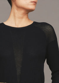 SWEATER LONG SLEEVE - KNIT TRANSPARENT black by BERENIK