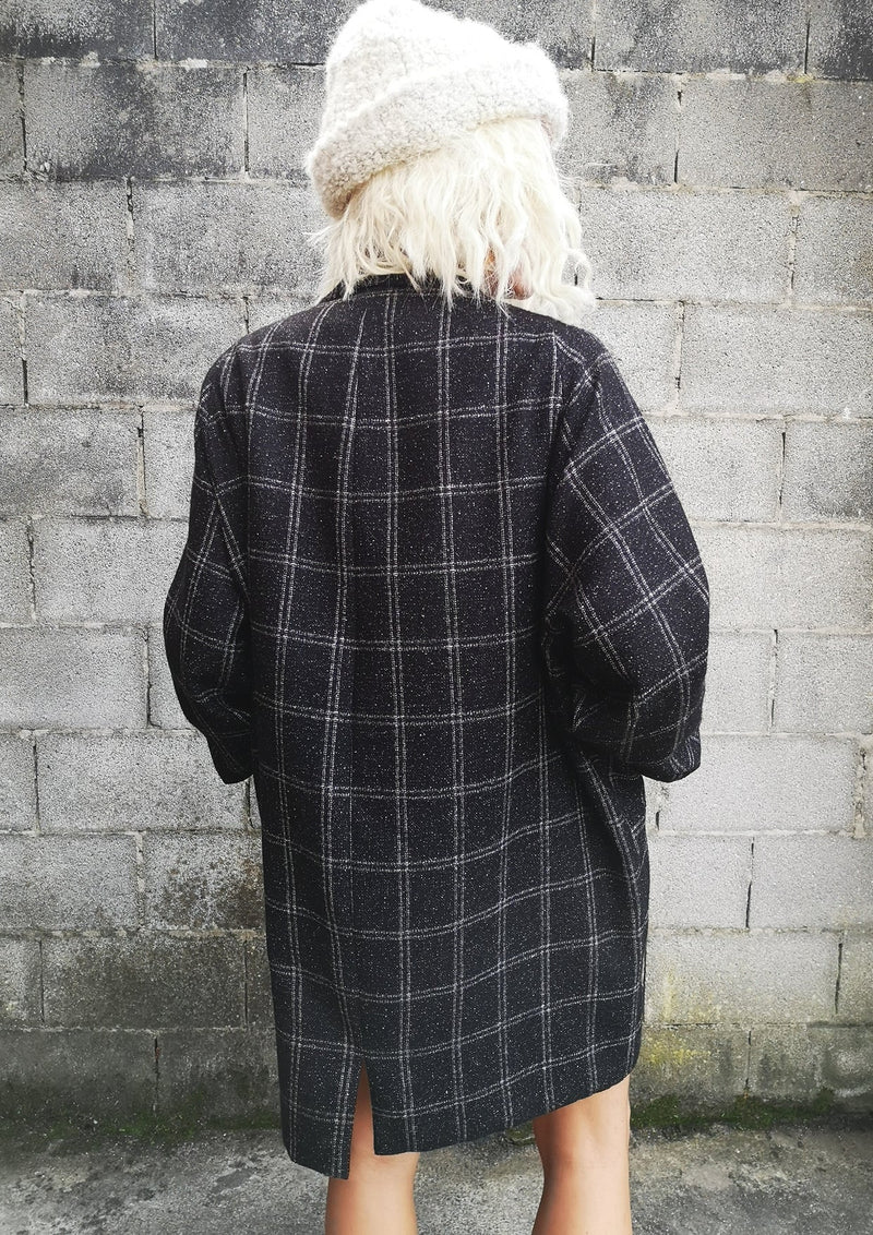 COAT TWEED - black/white by BERENIK