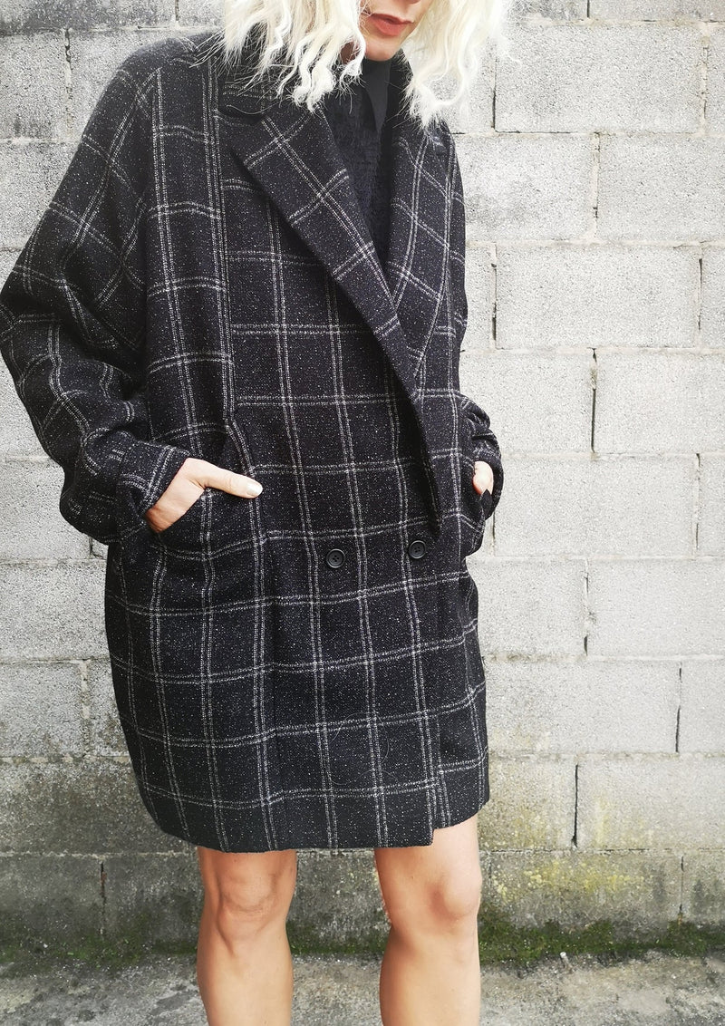 COAT TWEED - black/white by BERENIK