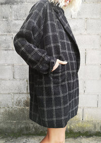 COAT TWEED - black/white by BERENIK