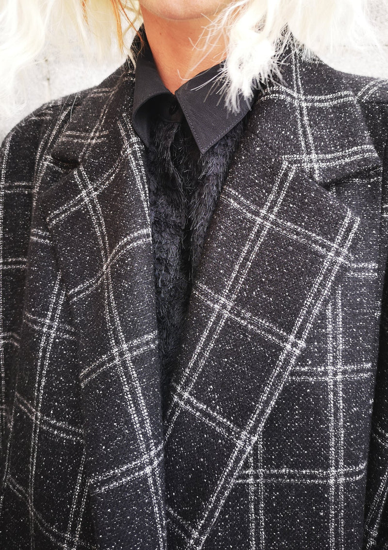 COAT TWEED - black/white by BERENIK