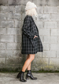 COAT TWEED - black/white by BERENIK