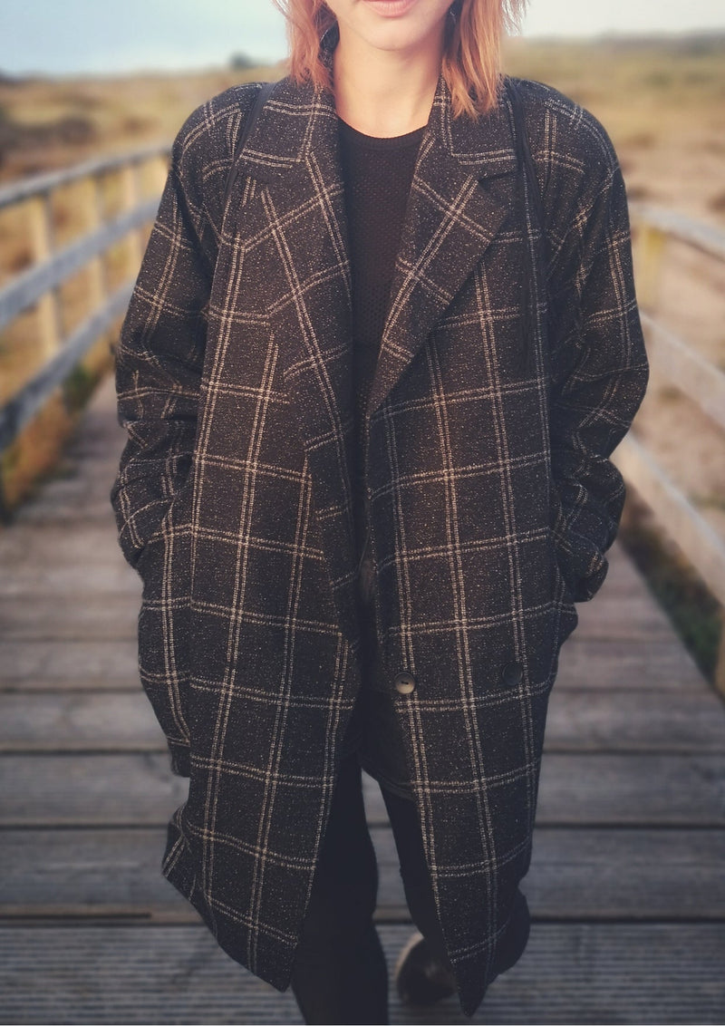 COAT TWEED - black/white by BERENIK