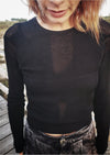 SWEATER LONG SLEEVE - KNIT TRANSPARENT black by BERENIK