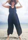 JUMPSUIT WIDE - black plain by BERENIK