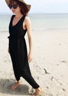 JUMPSUIT WIDE - black plain by BERENIK