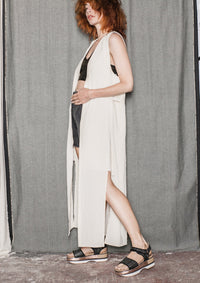 DRESS LONG SLEEVELESS - creme by BERENIK