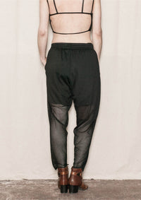 Back view of PANTS LOOSE ELASTIC WAIST