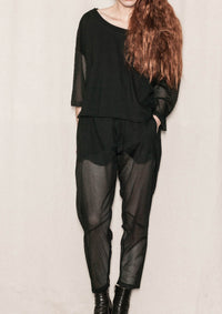 COOL LOUNGEWEAR SWEATPANTS - AIRY MESH black by BERENIK