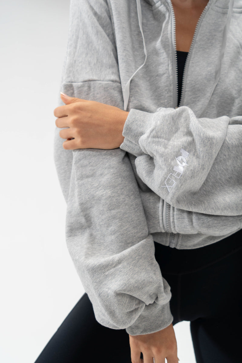 Zip Cloud Hoodie - Heather Grey 