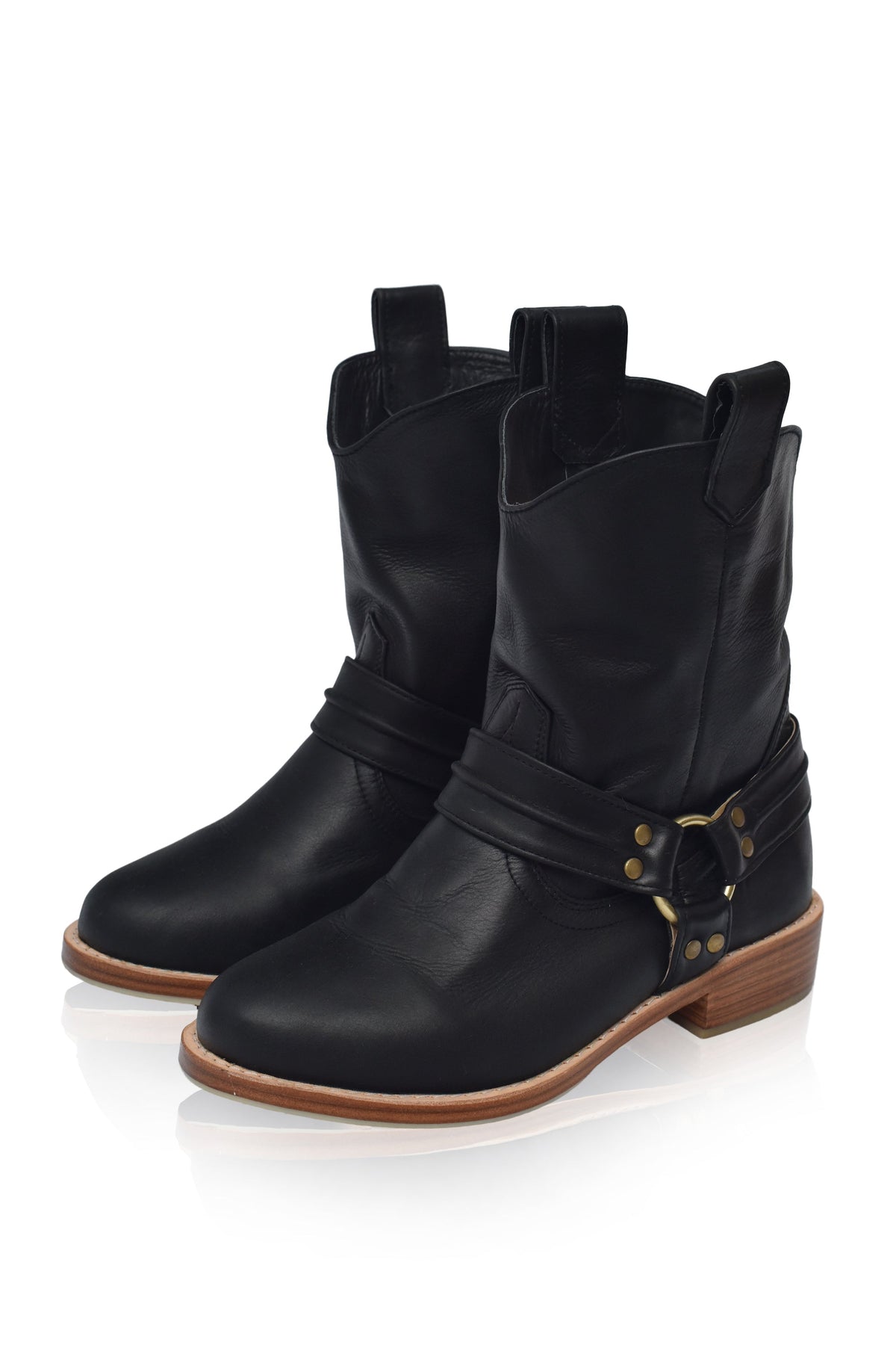 Black Cali Leather Boots