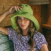 Bloom Crochet Sun Hat, in Lime Green