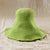 Zoom in view of Bloom Crochet Sun Hat, in Lime Green
