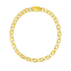 view of C101G B.Tiff Gold Pavé High Polish Flat Angular Cuban Link Necklace