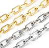 C200G B.Tiff High Polish Gold Paperclip Stainless Steel Chain Necklace by B.Tiff New York (Retail)