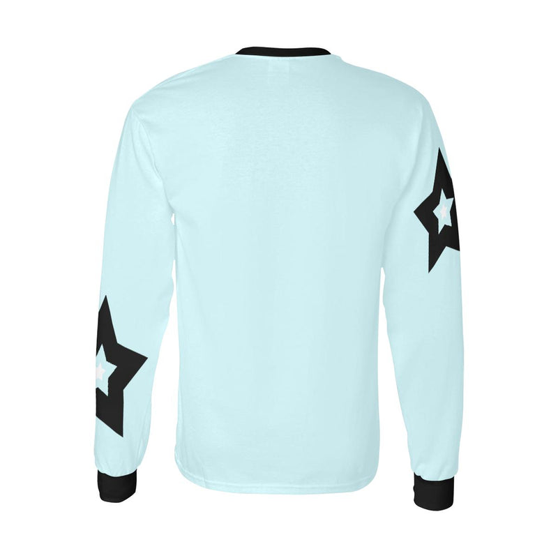 Bulky Stars. long sleeve T-shirt, Baby blue by interestprint - East Hills Casuals