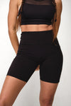 Front view of biker shorts